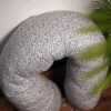 Coussin de maternité et d’allaitement 170 cm gris arbre blanc